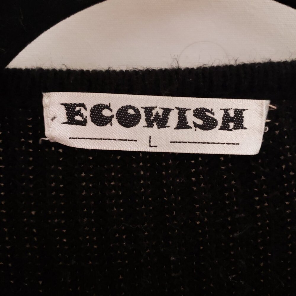 Ecowish Multicolor Colorblock Striped Long Knitted Cardigan Sweater Size L - Picture 4 of 14